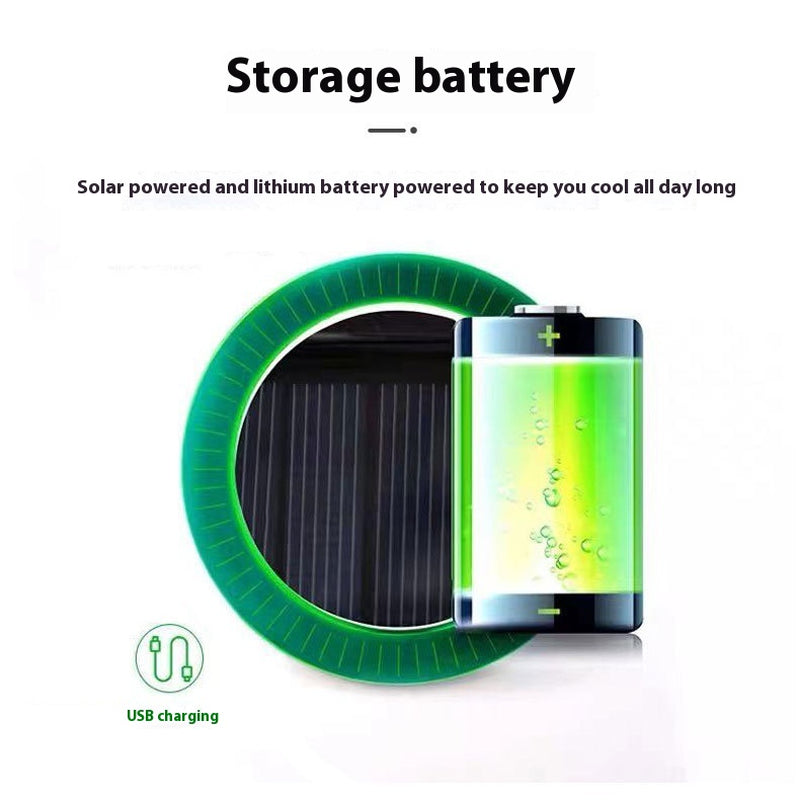 Outdoor Solar Rechargeable Wide Brim Fan Hat