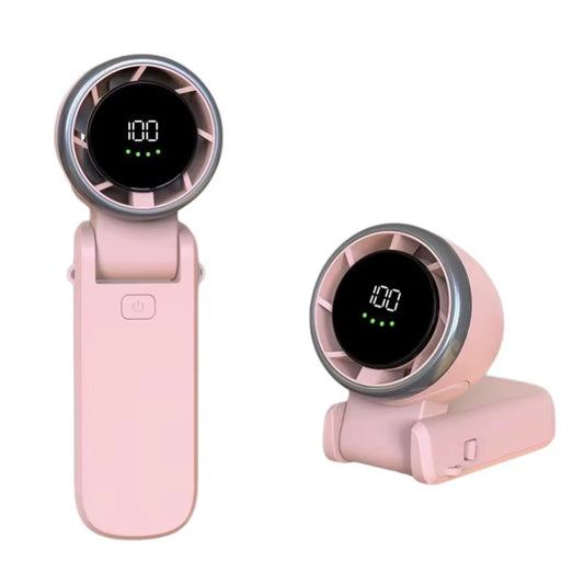 2025 New Hanging Neck Outdoor 180 Degree Folding Desktop Mini Fan Hand-Held Folding High-Speed Powerful Turbo Fan